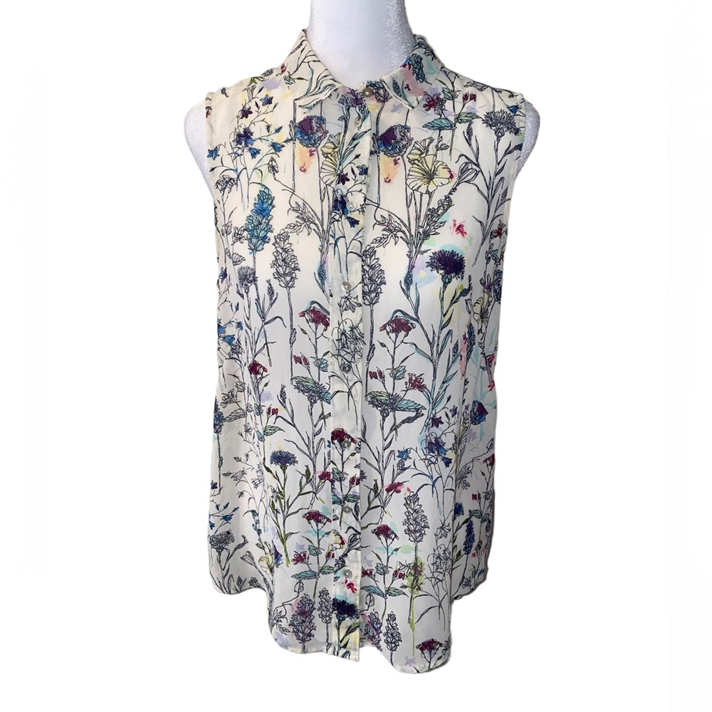 H&M Floral Sleeveless Top Size 6